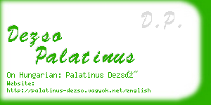 dezso palatinus business card